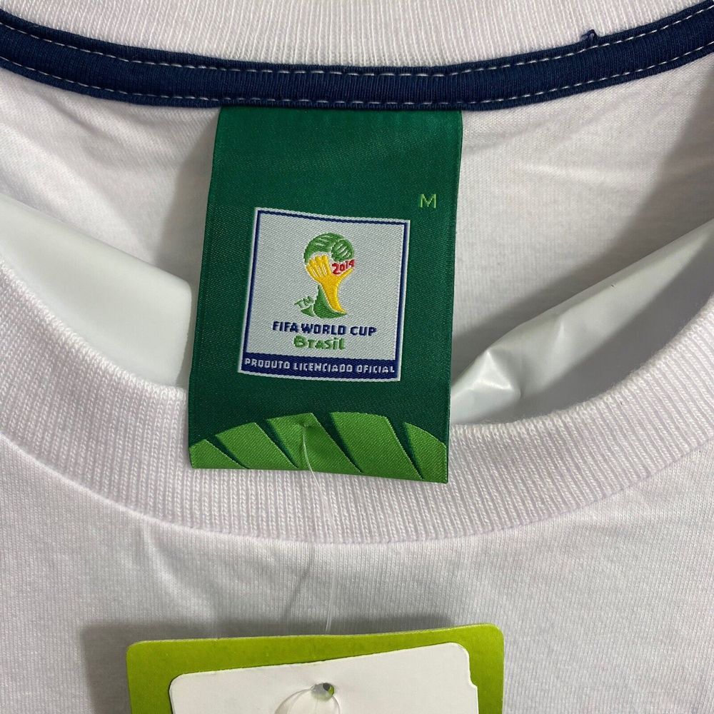 2014 FIFA World Cup Shirt Men's Size M White Copa do‎ Mundo da FIFA NWT - Picture 9 of 10